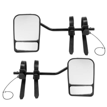 2x Towing Mirrors Pair Clip on Multi Fit Clamp On
