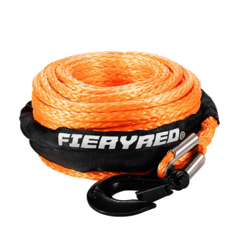 Winch Rope 10MM X 30M Synthetic Dyneema Sk75 Hook Car Tow Recovery Cable