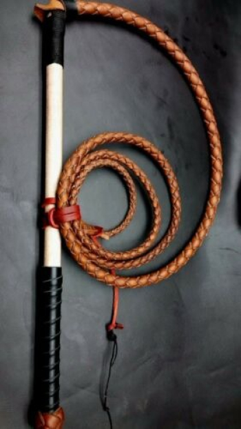 6ft Australian Cow Hide Chrome Leather Stock Whip