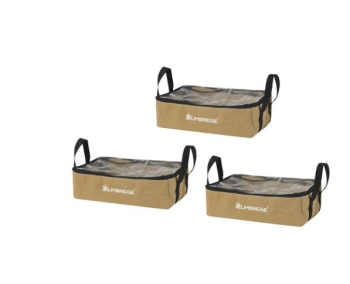 Slimbridge 3PCS Clear Top Canvas Storage Bags