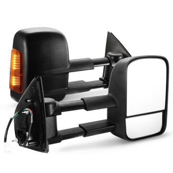 Pair Towing Extendable Side Mirrors for Isuzu MU-X MY2013-MY2019 BLACK