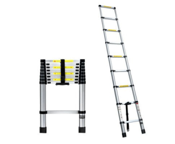 Giantz 2.6M Telescopic Ladder Aluminium Adjustable Height